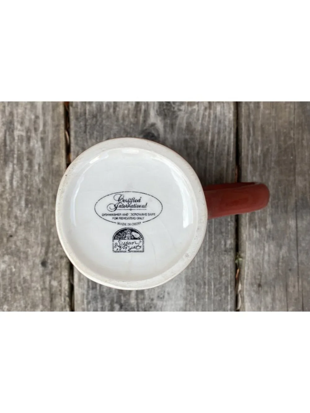Certified International Susan Winget LE Rooster Latte Mug- Country SFR3